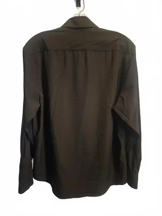 Nautica Slim Fit Classic Black Button up Shirt. Mens size Large 16/16 1/2 32/33 - Picture 4 of 5